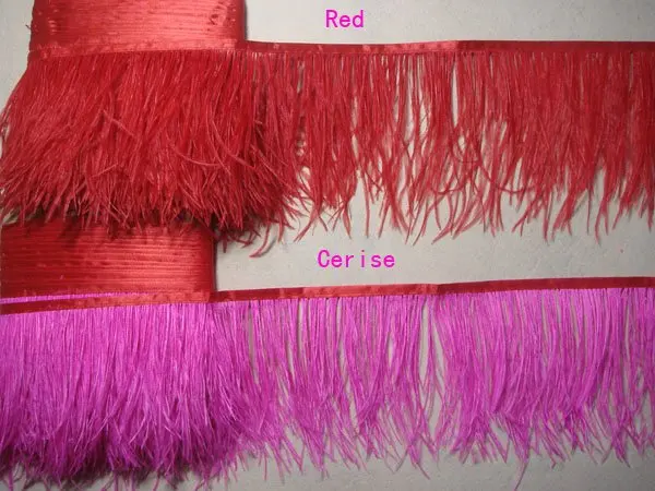 [IuBuFiGo] страусиный шарф из перьев, пришитый на ленту, платье отделка из перьев 5 м/лот#11 цветов
