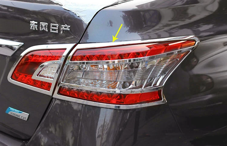 Для Nissan Sentra 2013 ABS хром задний светильник крышка лампы отделка 4 шт