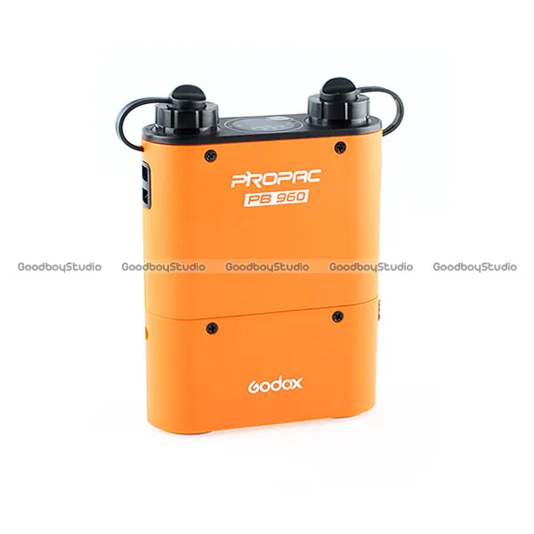 Godox PB960 оранжевый двойной Выход Flash упаковка батареек для Canon 580EX II 5D Mark III