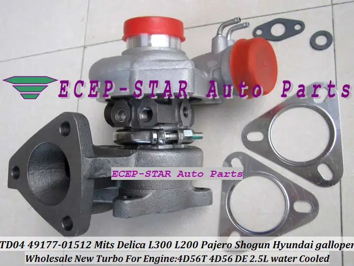 TD04-10T 49177-01512 Turbocharger Fit For Mitsubishi Delica L300 L200 Pajero Shogun Hyundai galloper 2.5L Egine 4D56T 4D56 DE (3)