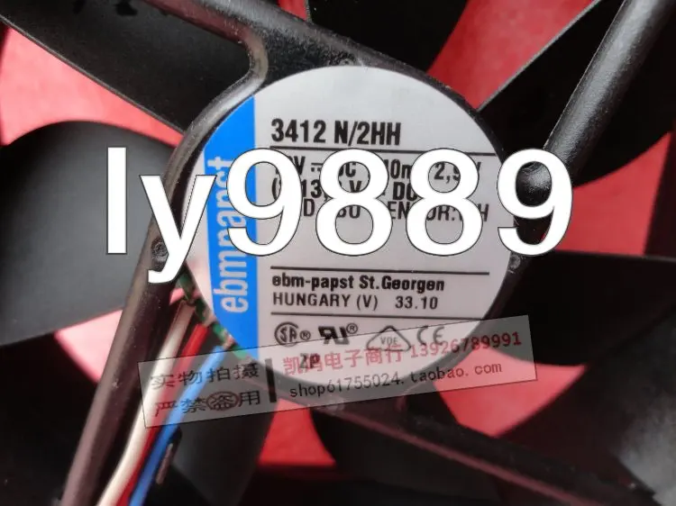 Для новых оригинальных Пособия по немецкому языку EBMPAPST 3412N/2HH 9025 9 см 12 В 2,9 Вт 3-провода+ вентилятор охлаждения