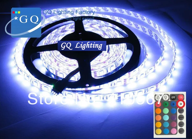 Гибкий, светодиодный rgb свет полосы 12 в 5050 SMD 300 светодиодный s/5 м 60 Светодиодный s/M водонепроницаемый + 44Key ИК пульт дистанционного управления