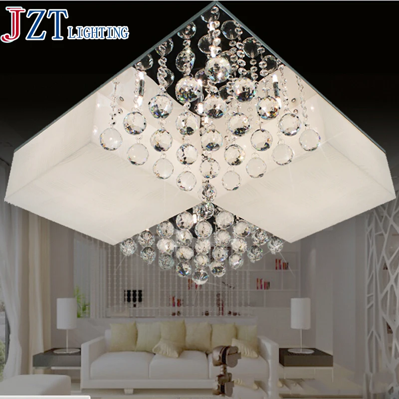 M Best Price Modern Creative Square Crystal Acrylic Ceiling Lamp