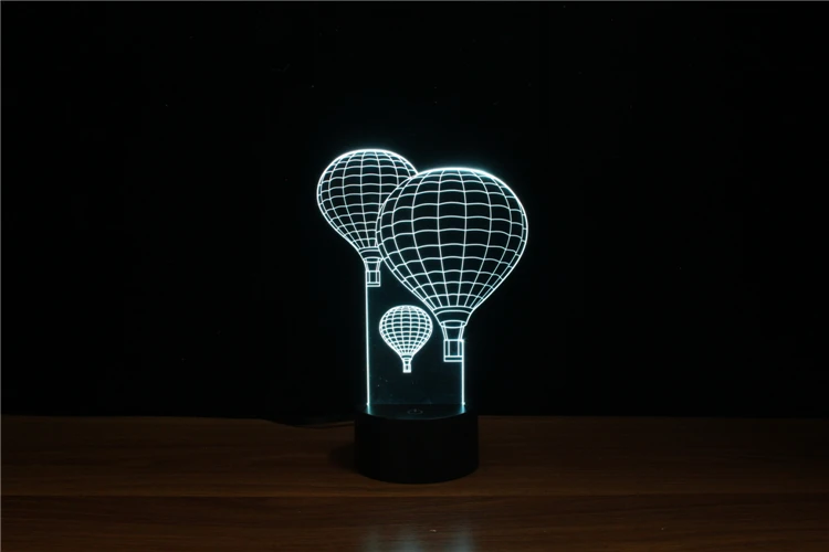 Christmas Decorations for Home Tourism Souvenir 3D Led Night Light Fire Balloon Shape Christmas Gift YJM-2945
