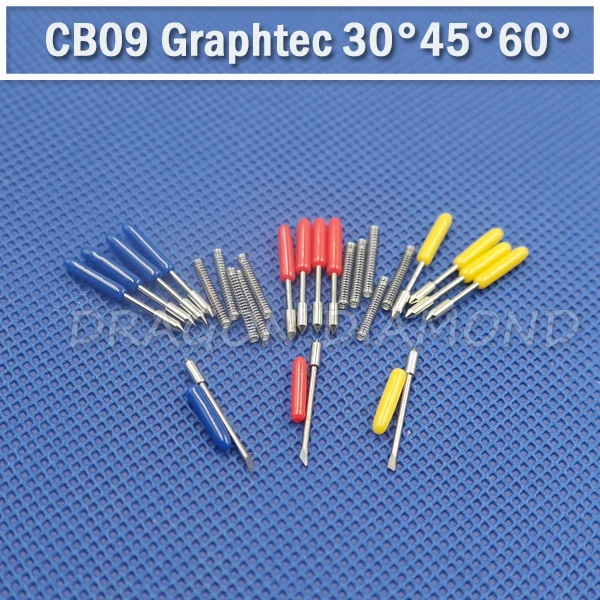 1 шт. Graphtec CB09 виниловый плоттер Стикеры держатель лезвия и 15 шт. Graphtec CB09 лезвия 30/45/60 градусов каждые 5 шт