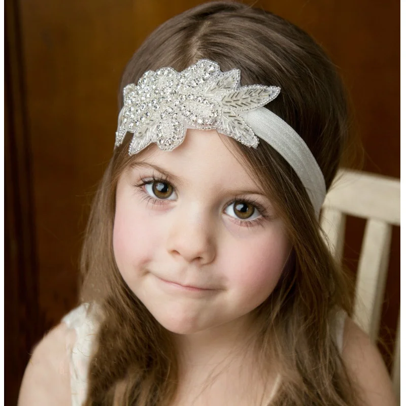 2016 new Korean Baby girls rhinestone headband with beaded crystal