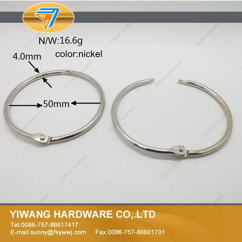 50mm Aliexpress Hot sale multipurpose ring high quality book ring nickel plating photos binding ring - Цвет: 50mm