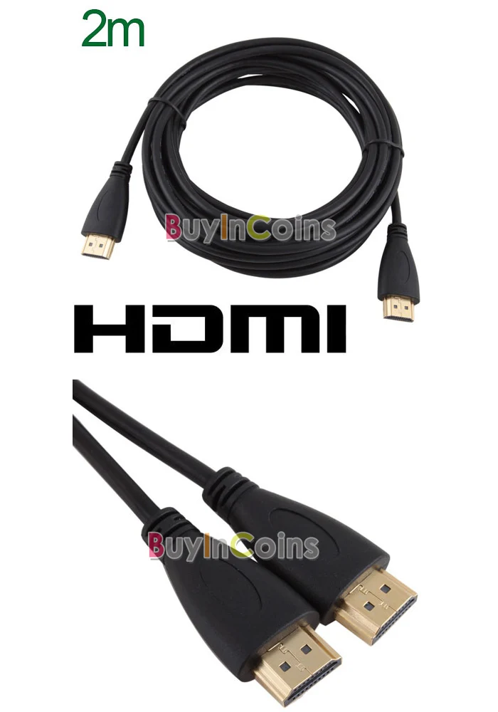 2X Премиум 6FT 2 м Позолоченные соединения HDMI кабель V1.4 HD 1080 P для PS3 HDTV#23660