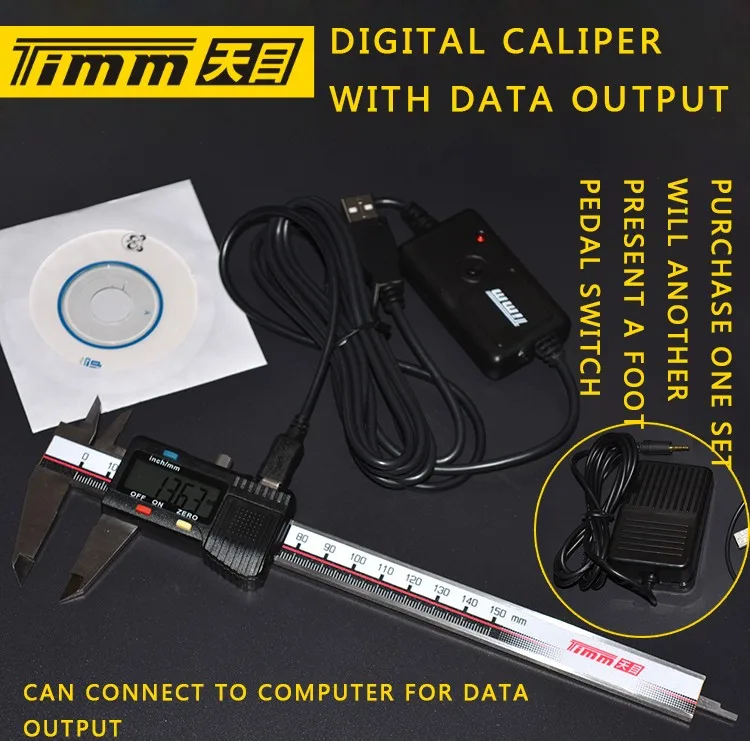 Digital Caliper with 0Data Output(USB)0150mm Electronic Vernier