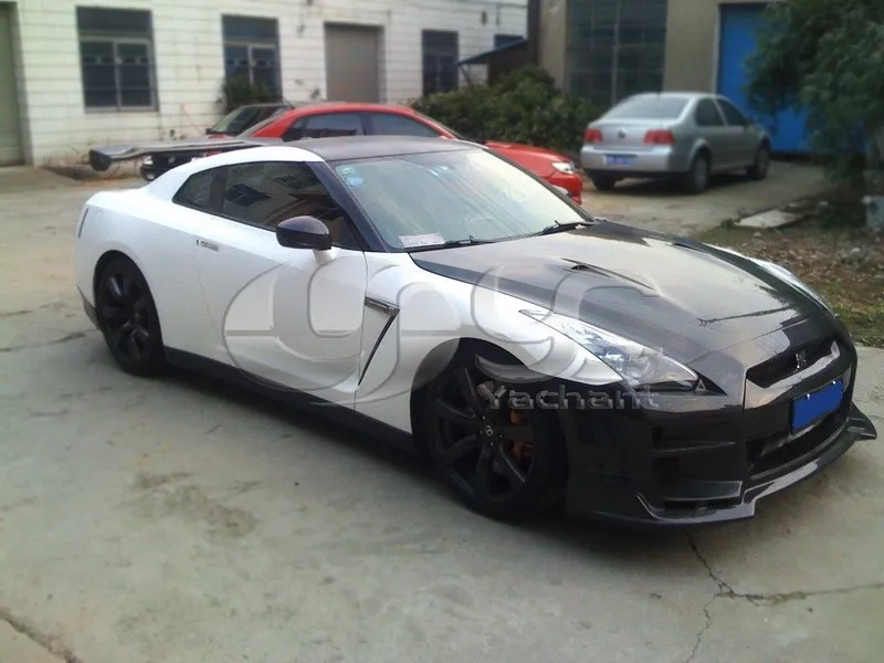 Углерода Волокно bse Стиль передний бампер подходит для 2008-2013 Nissan R35 GTR