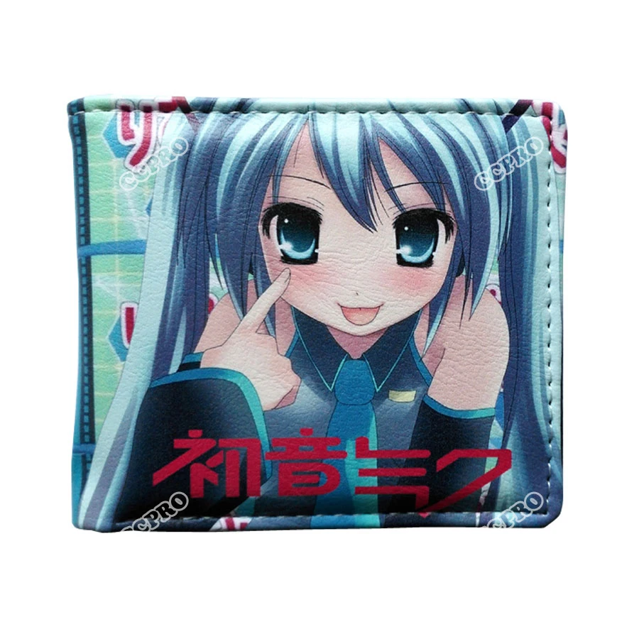 Цветной печати PU короткий кошелек японского ACG VOCALOID 2 Hatsune Miku тип A