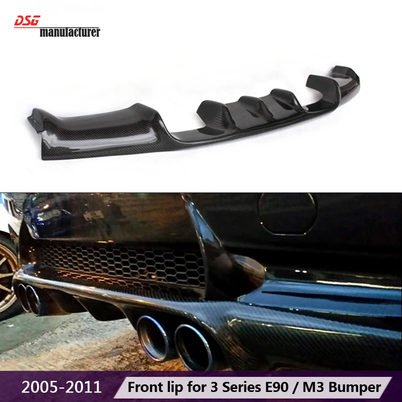 Buy e90 carbon fiber rear bumper lip diffuser for bmw