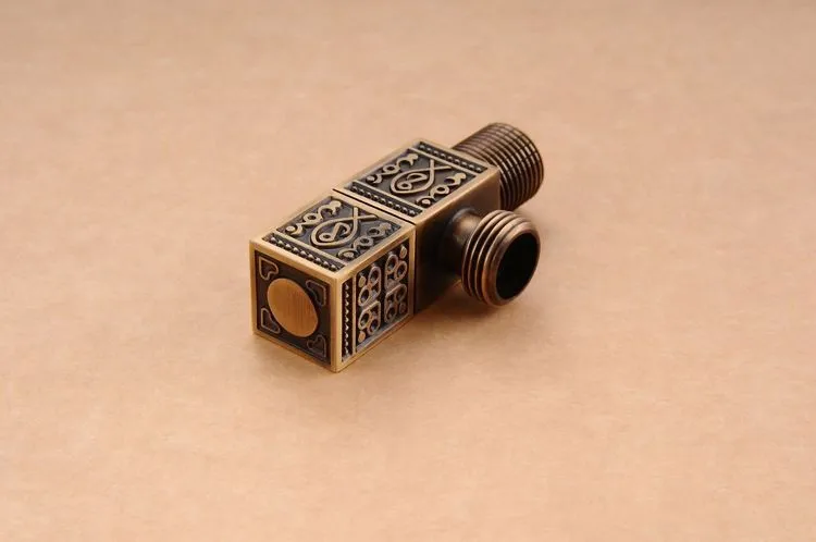 Запчасти для смесителей 1/2 "x 1/2" античная латунь Ванная комната угол остановить Клапан Туалет Треугольники заполнения Клапан экономии воды