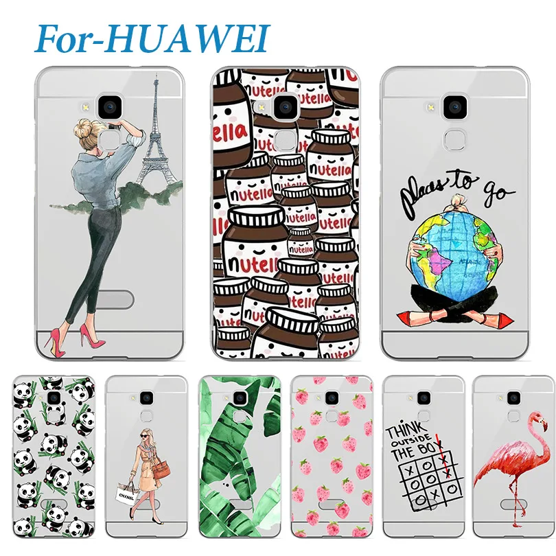 Модный дизайнерский мягкий чехол с принтом для Huawei GT3 милый силиконовый Honor 7 lite