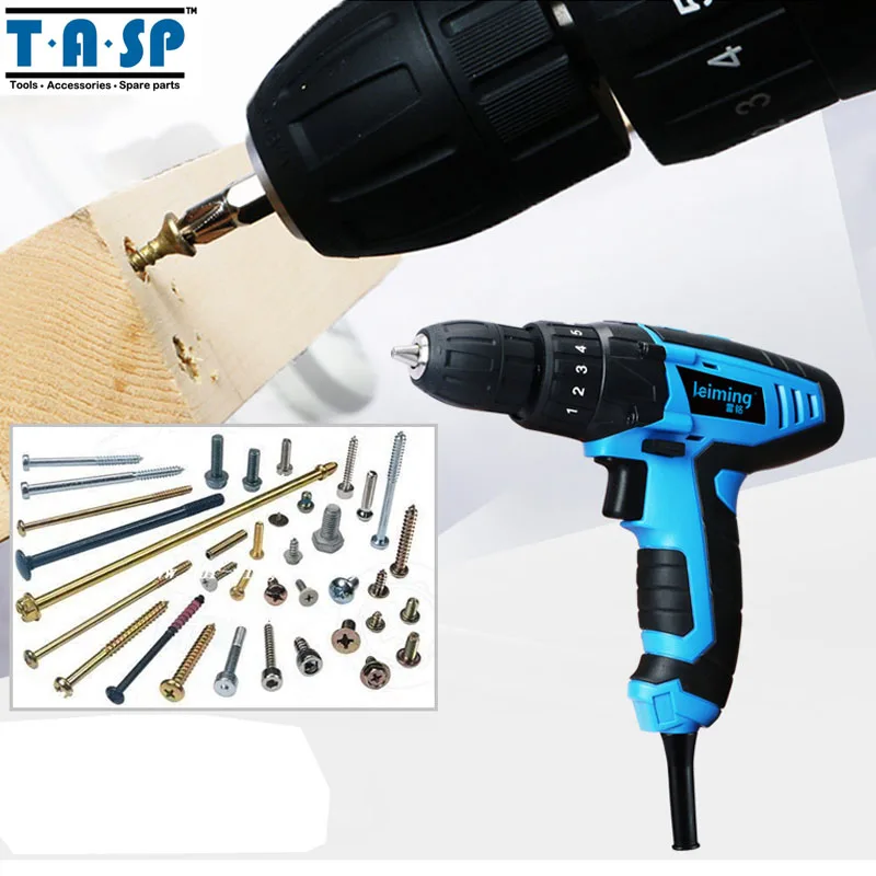 220V Silent Electric Screwdriver Drill Driver with Adjustable Torque