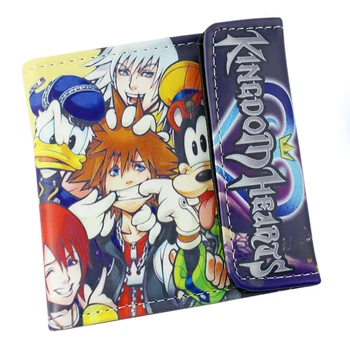 

Kingdom Hearts sora riku kairi Ventus Aqua colorful printing PU short wallet