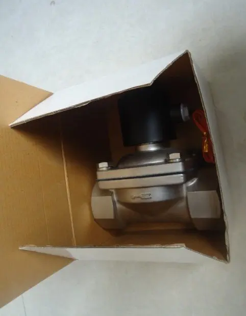 Еда Класс 2 ''Нержавеющая сталь СОЛЕНОИДНЫЕ водяные клапаны SS304 2S500-50 нормально закрытый DC12V DC24V AC110V или AC220V