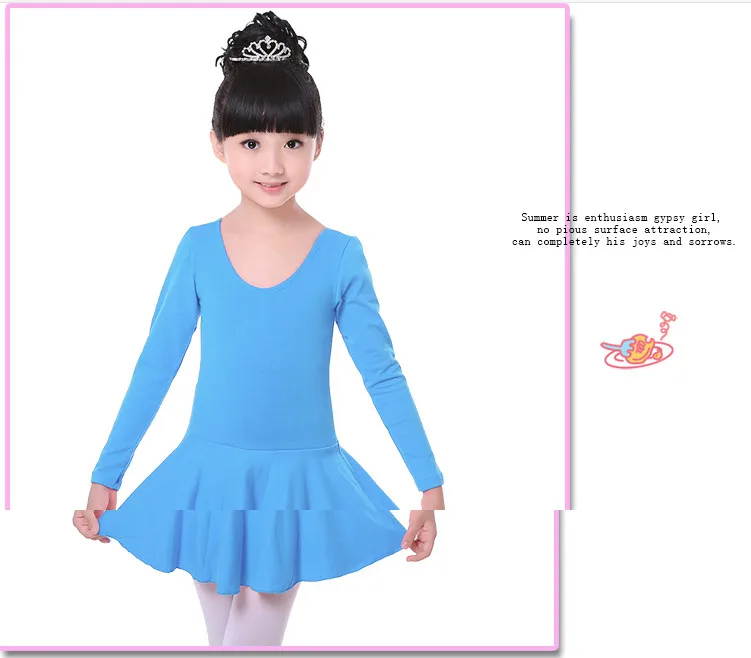 Blue Платье балетное для девочки для Детская одежда для бальных танцев пачки для Профессионального Балета; платья для танцев для девочек трико танцевальная одежда для гимнастики - Color: Blue