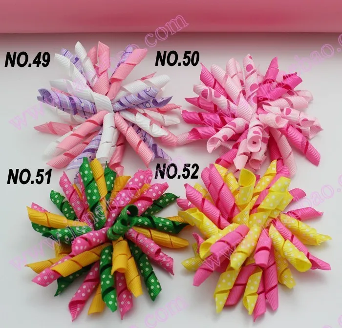 1000 шт., 3,5 дюйма, корейские банты(для шитья), шевронные банты для волос, цветные заколки для волос для девочек