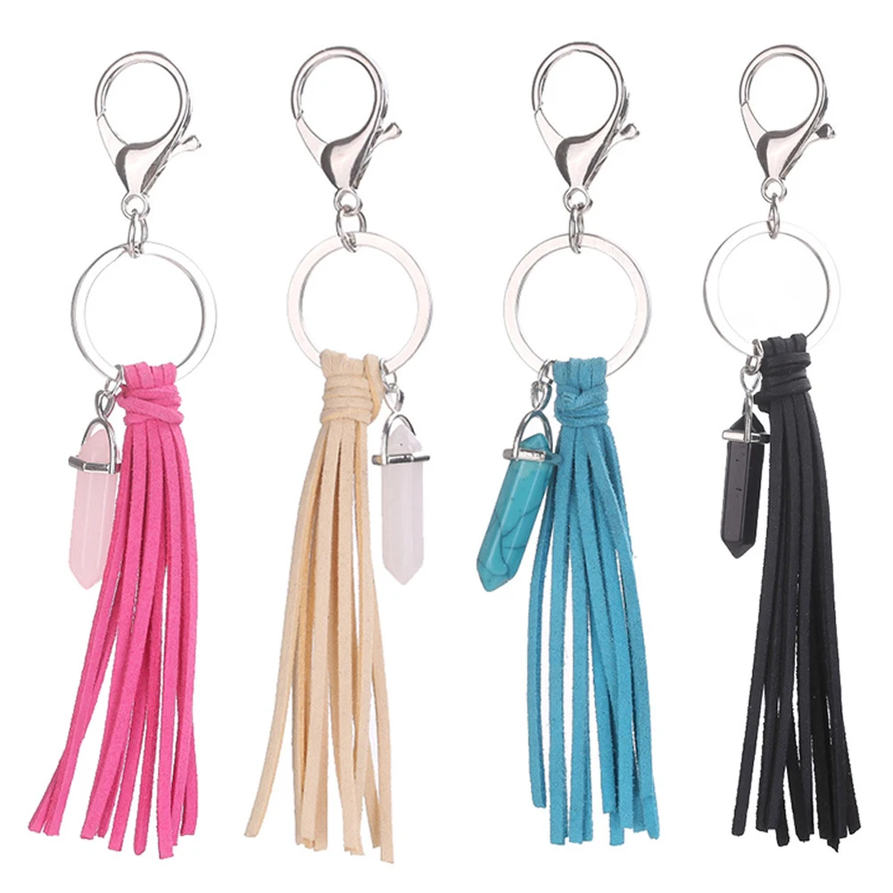 Women Fashion Key Ring Faux Feather Tassel Pendant Keychain Gift Handbag Decor | Украшения и аксессуары