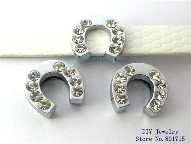 50 шт. 8 мм страз houshoe Slide Charms Fit 8 мм ошейник ремень для питомца и напульсники