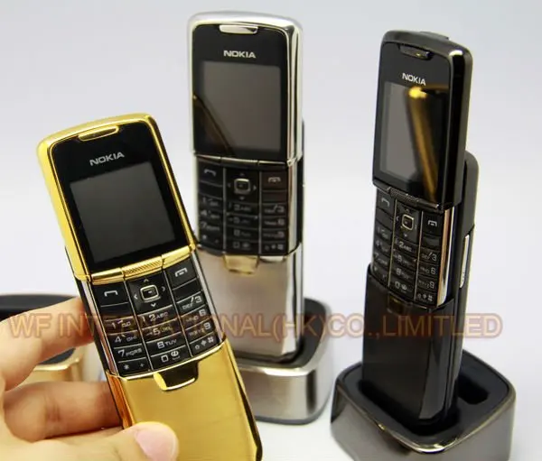 Nokia 8800 Классический мобильный телефон 2G GSM Unlcocked 8800 Русский Арабский Английский Клавиатура золото отремонтированный
