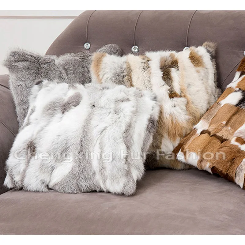 Бесплатная доставка плюшевый Чехол подушка из натурального кроличьего меха
