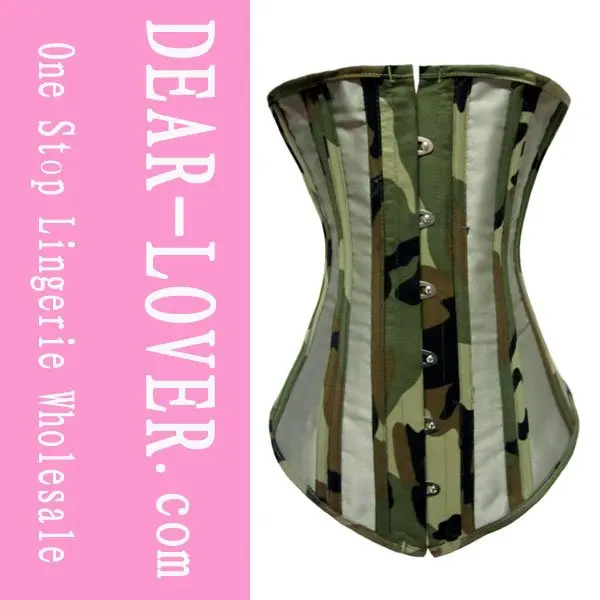 Camouflage Underbust Corset Strapless LC5214 Cheaper price Free Shipping  Fast Delivery