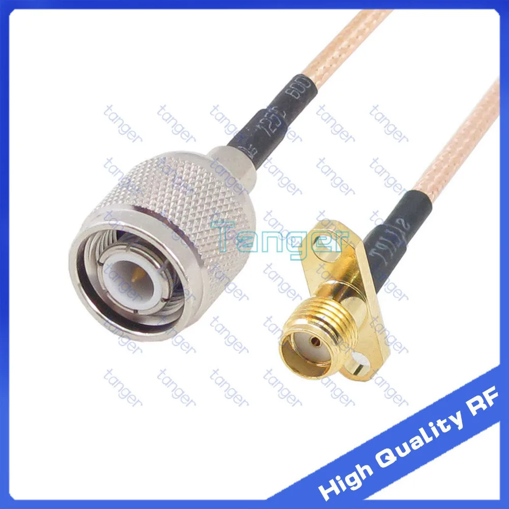 

6inch TNC male to SMA female 2hole panel with RG-316 RF Coaxial Pigtail Jumper cable 6" 15cm Tanger High Quality RF cables