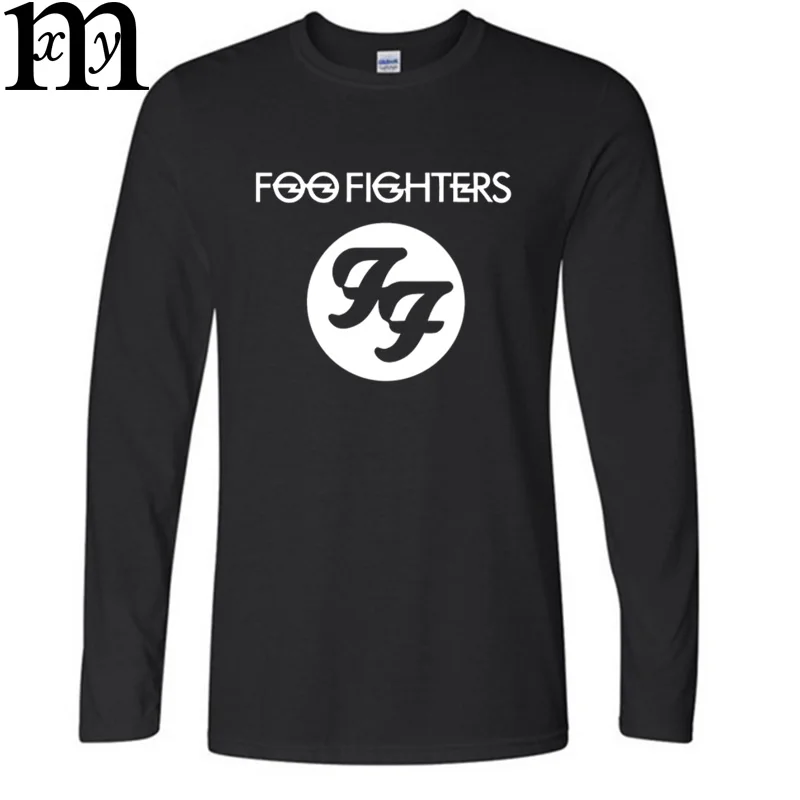 FF Foo Fighters T Shirt Autumn and winter Men Long sleeve Cotton Casual O neck FF