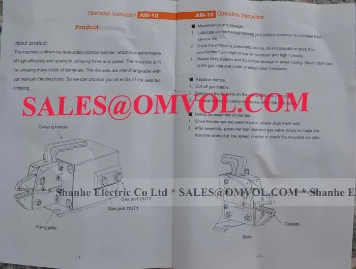 Пневматические обжимные инструменты обжимные плоскогубцы машина AM-10 С 2 комплектами штампов в подарок