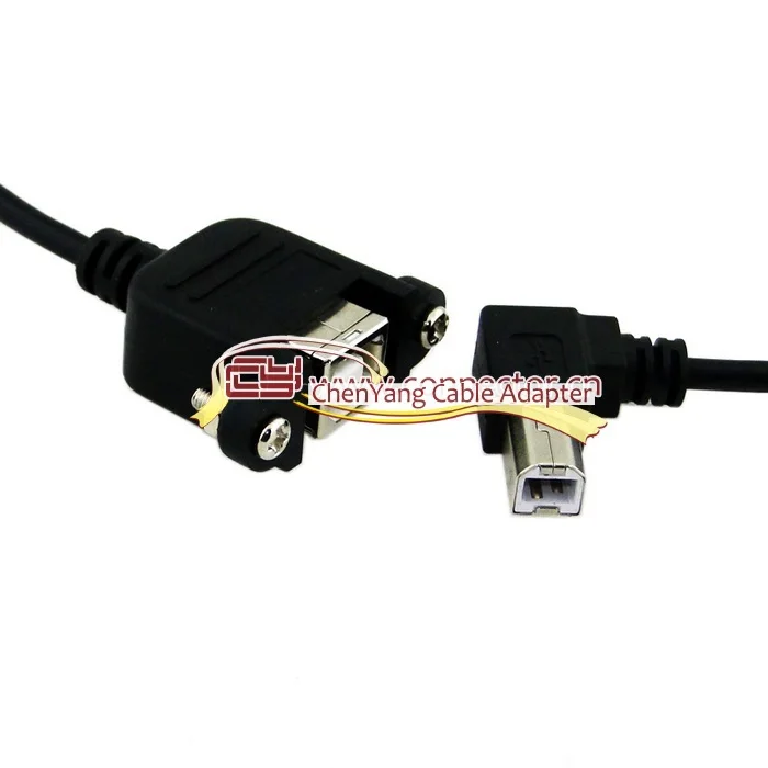 CY Chenyang прямоугольный USB B Мужской и Женский Удлинительный кабель w Винт для монтажа на панель 1,0 м