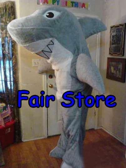 Высококачественный большой серый костюм акулы-талисмана для взрослых Размер серая акула морской животные мультяшный маскот костюм EMS SW113