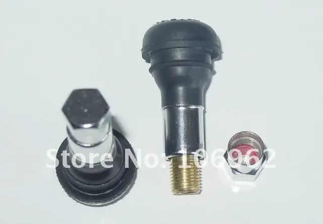 Wholesale - 100 pcs/lot TR413C Chromed sleeve tire (tyre) valves snap-in tubeless valves (natural rubber) for passenger cars