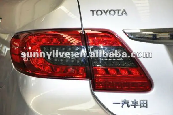 Для TOYOTA Corolla Altis светодиодный задний светильник 2011-2012 год красный черный цвет YZV1