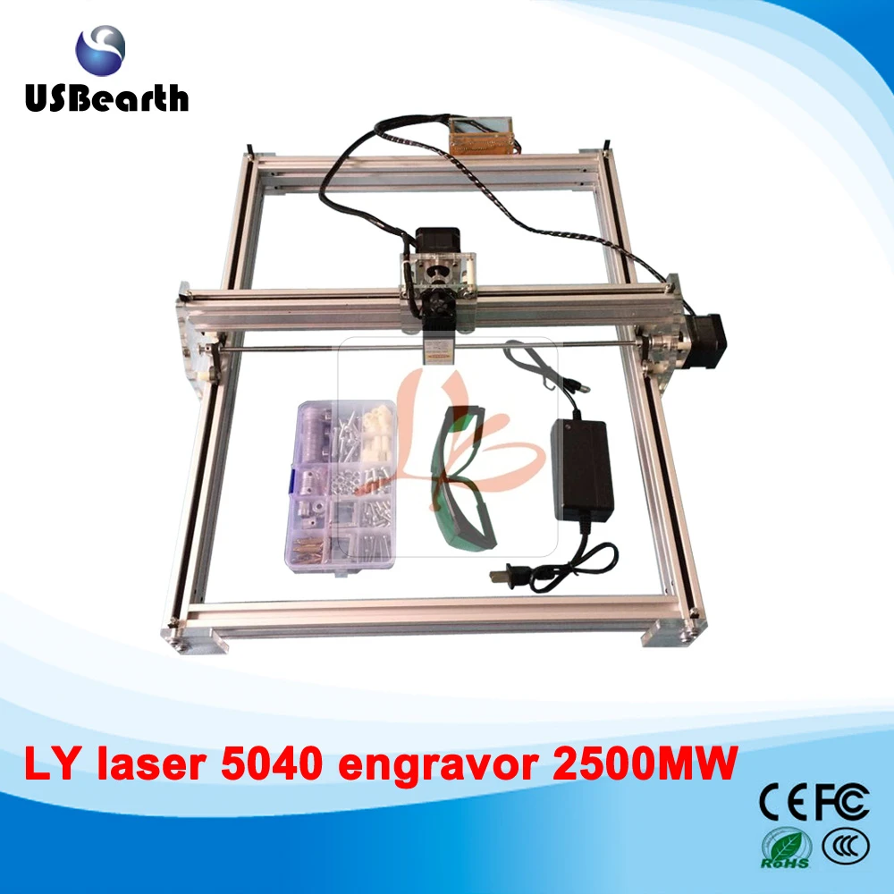 

LY 5040 2500MW Blue Violet Laser Engraving Machine Mini DIY Laser Engraver IC Marking Printer Carving Size 50*40CM