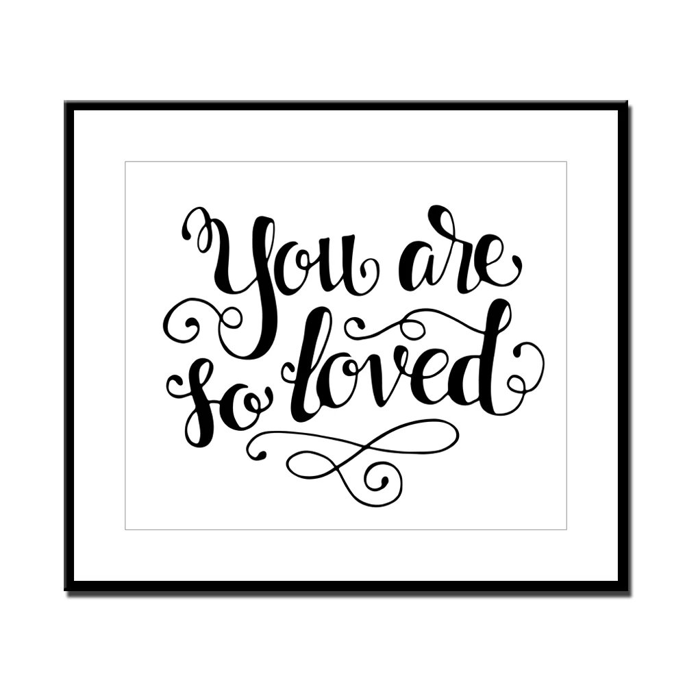 Canvas Art Print Quote You Are So Loved Painting Poster Wall Picture for Home Decoration