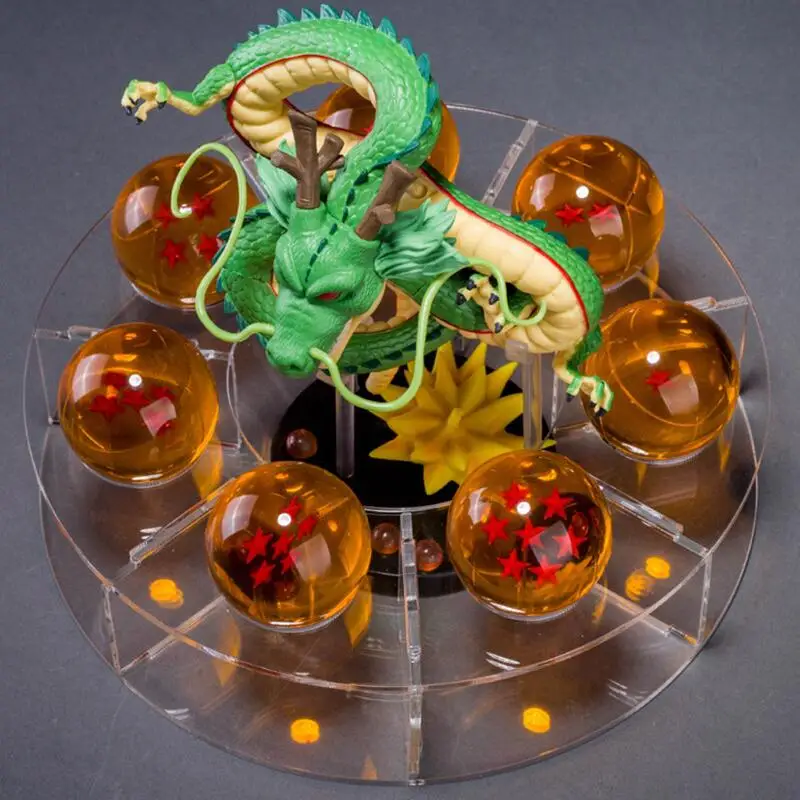 Dragon ball z фигурки игрушечные фигурки из игры dragon ball dbz(“с надписью:" dragonball z из японского мультфильма "Покемон" esferas del shenlong Дракон+ 7 шт. пвх шары+ полка brinquedos детские игрушки
