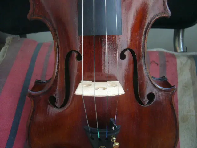 No. 6@ 7 полноразмерная скрипка, полностью ручная работа скрипка 4/4 размер, 2 штуки назад, темный цвет