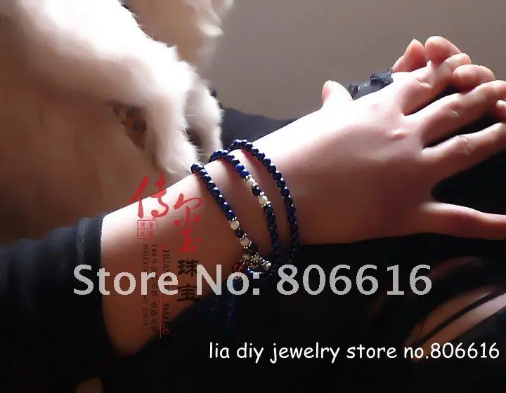 8 мм 96 шт. натуральный Лазурит Свободные бисера Пряди Genstones Jewellery Бусины аксессуар