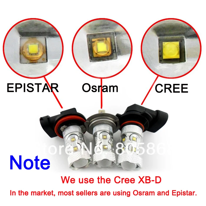 Внешнее освещение 50 Вт! Фонарь H4 H7 H11 свет кри фишек LED XBD Чипсет высокое Мощность светодиодные лампы