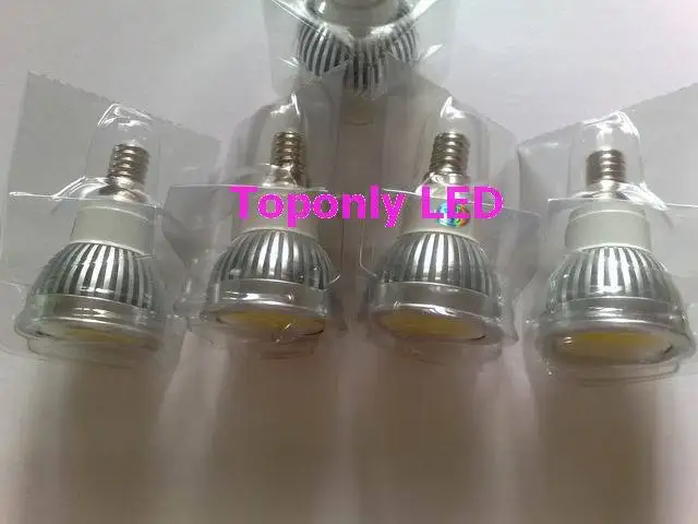 3 Вт COB E14 Spotlight 220 В, цвет белый 250-280lm, гарантия 2 года, 30 шт./лот Оптовая и розничная продажа! FedEx, DHL, EMS бесплатная доставка