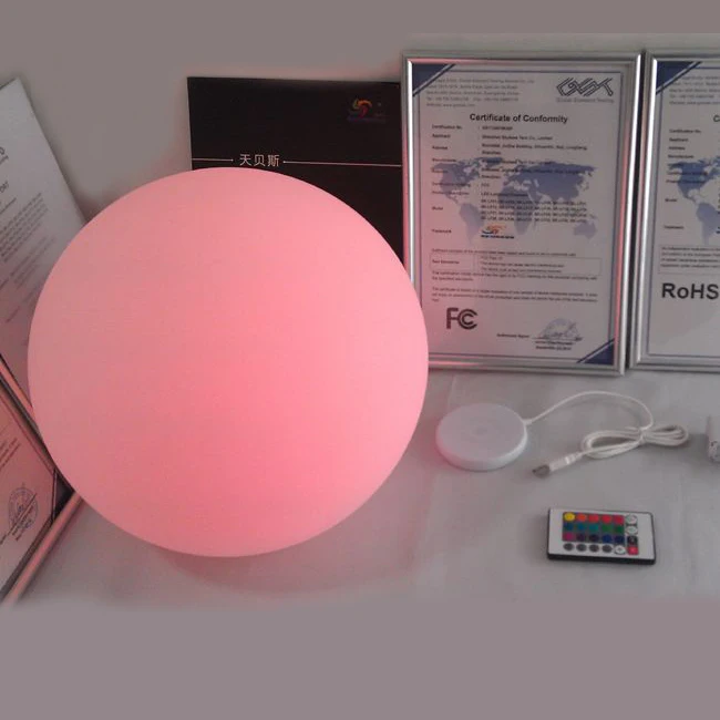 Skybesstech D30cm водонепроницаемый беспроводной зарядный излучающий светодиодный шар лампа светящийся пластиковый светящийся Небьющийся светодиодный Глобус ночной Светильник