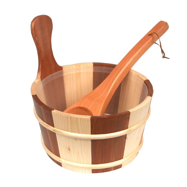 4L Sauna pail and ladle Red Cedar& Pine в сочетании со вставкой фабрики аксессуары для сауны, оптовик, сауны