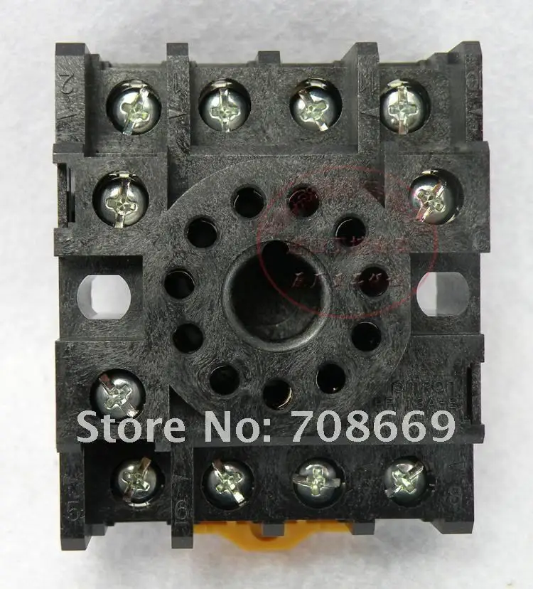 10 компл. база + катушка реле питания MKS3P 11pin 2NO 2NC 10A (без) 5A (nc) dpdt AC110V