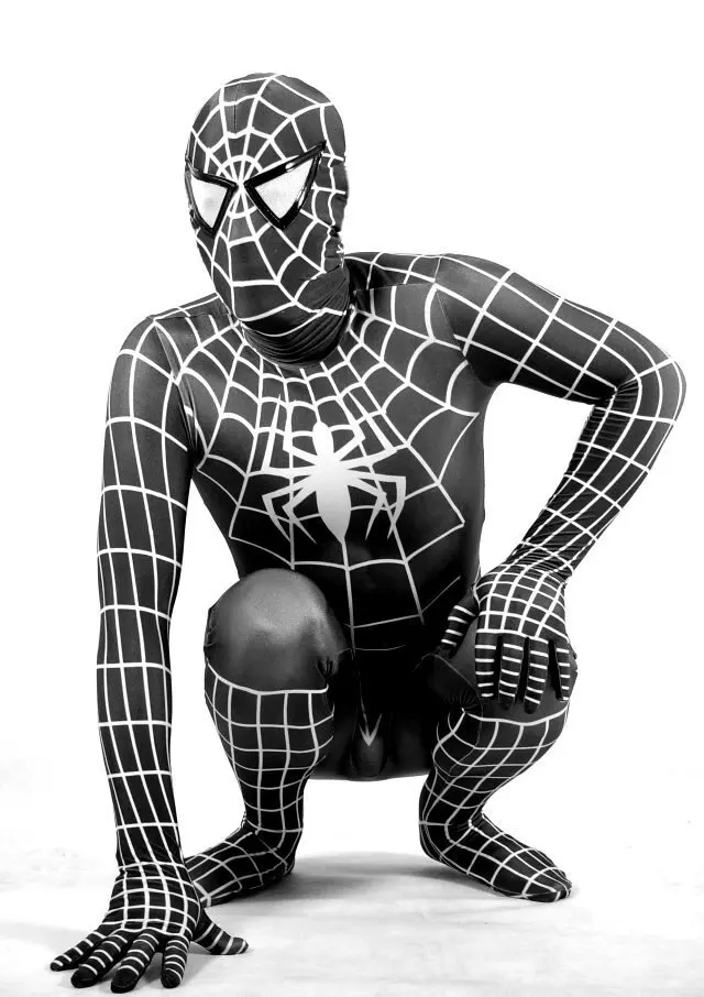 black-cosplay-lycra-spandex- spiderman -hero-zentai-leotard-costume