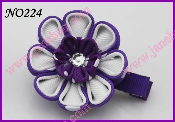 Новые 280 шт. " два слоя Kanzashi цветок заколки моды девушка Bow заколки