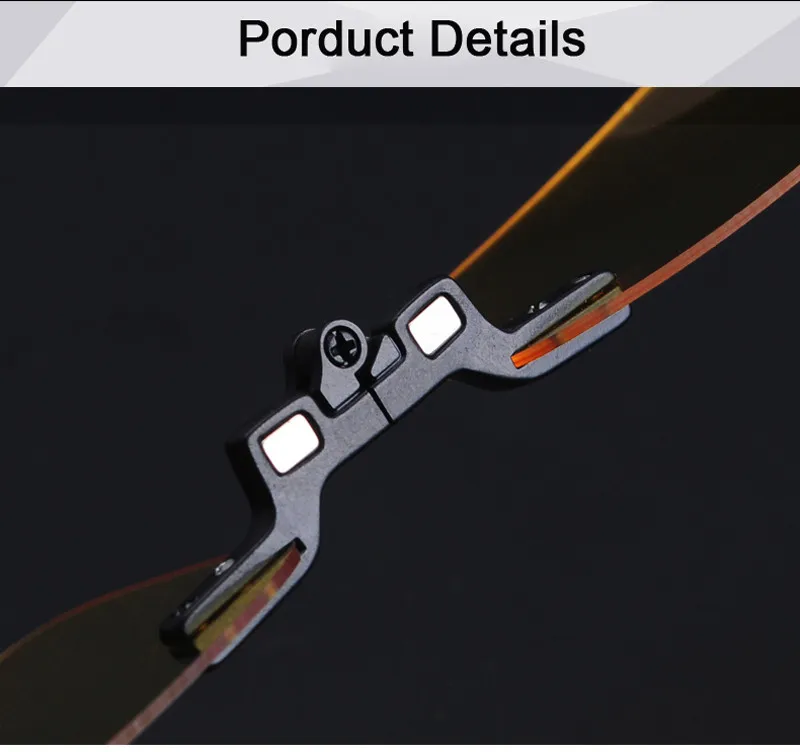 2 шт Поляризованные клип на магический клип на оправе для очков/половина оправы глаз очки/Ночной день вождения/поляризованные солнцезащитные очки#680