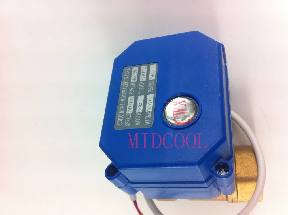 Brass Motorized Ball Valve 1-1/4" DN32 DC3-6V electrical controlling(two-way) valve wires CR-01/CR-02/CR-05