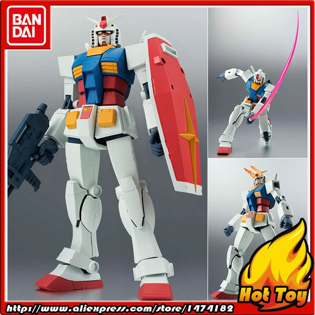 100% оригинальная экшн-фигурка BANDAI Tamashii робот-Алкогольная фигурка № 192 - RX-78-2 Gundam ver.